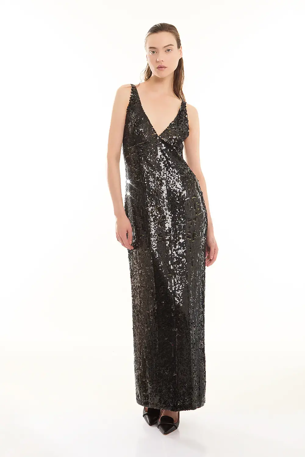 P.A.R.O.S.H. ABITO LUNGO PAILLETTES Presa