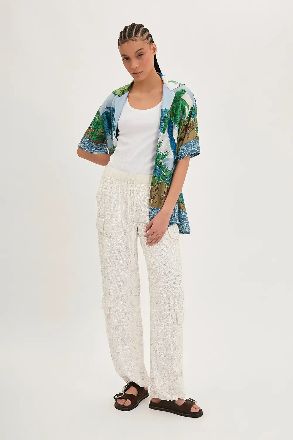 P.A.R.O.S.H. CAMICIA PALME IN TWILL Pezzi Unici
