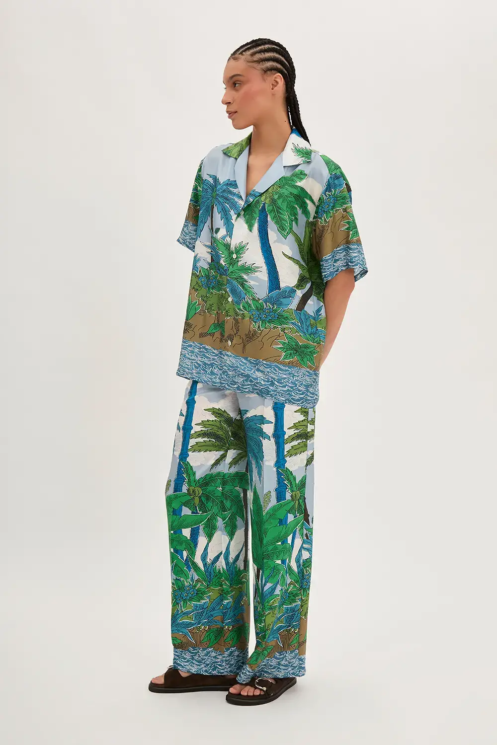P.A.R.O.S.H. CAMICIA PALME IN TWILL Pezzi Unici