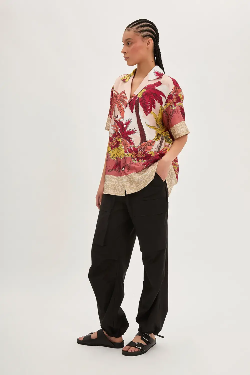 P.A.R.O.S.H. CAMICIA PALME IN TWILL Soddisfazione Garantita