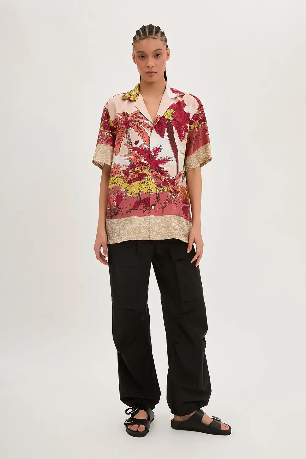 P.A.R.O.S.H. CAMICIA PALME IN TWILL Soddisfazione Garantita
