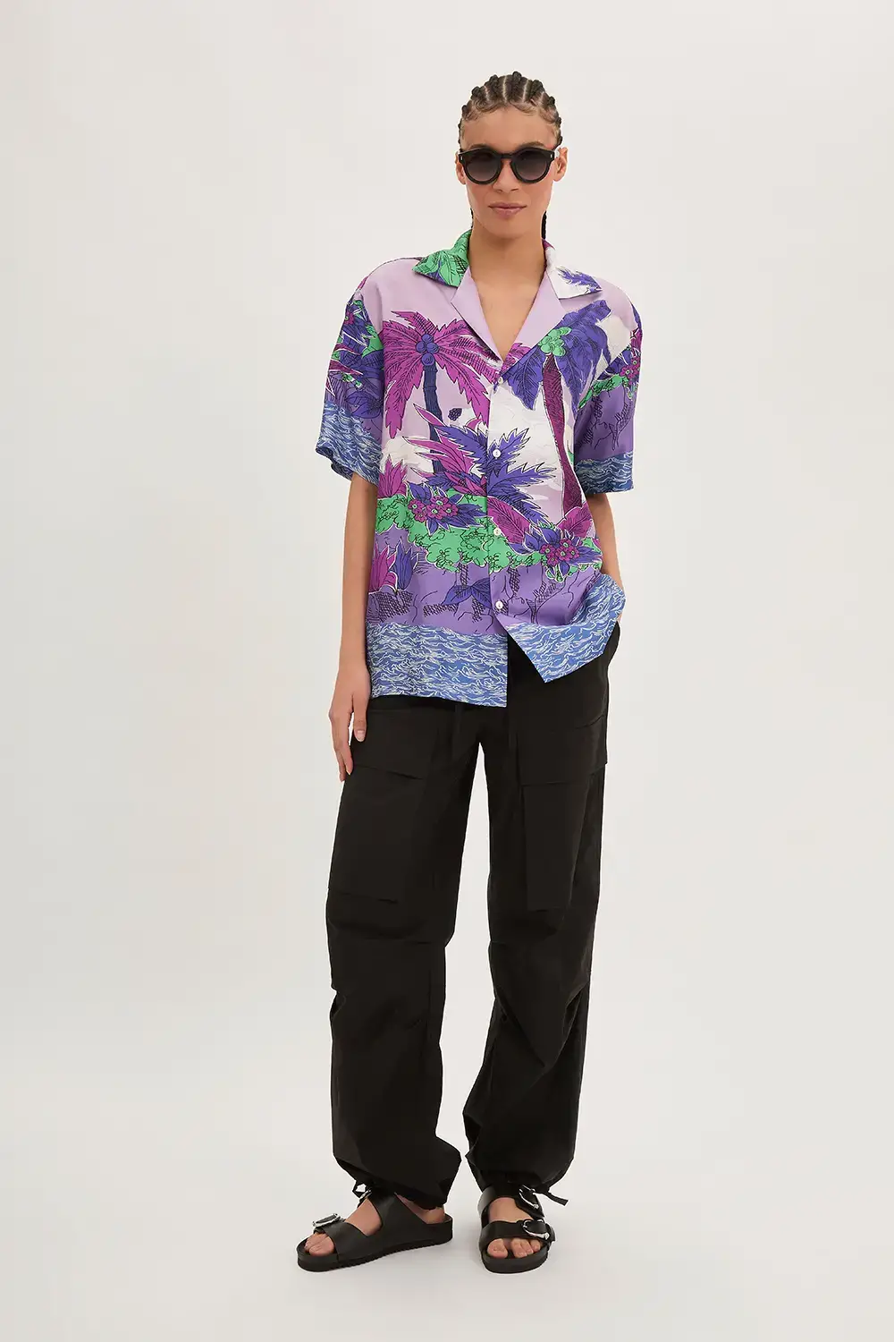 P.A.R.O.S.H. CAMICIA PALME IN TWILL Qualità Garantita