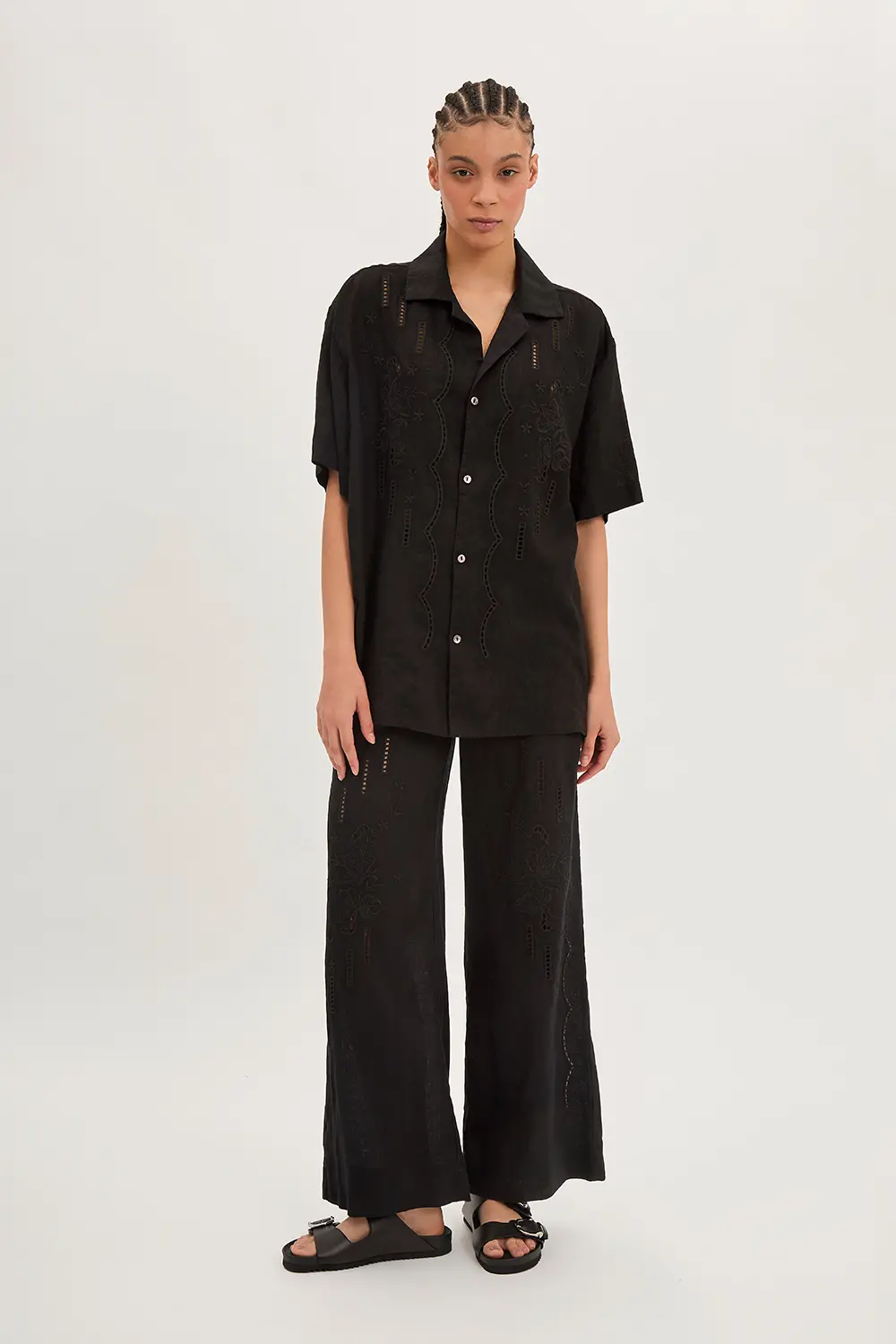 P.A.R.O.S.H. CAMICIA IN LINO RICAMATA Negozi Online