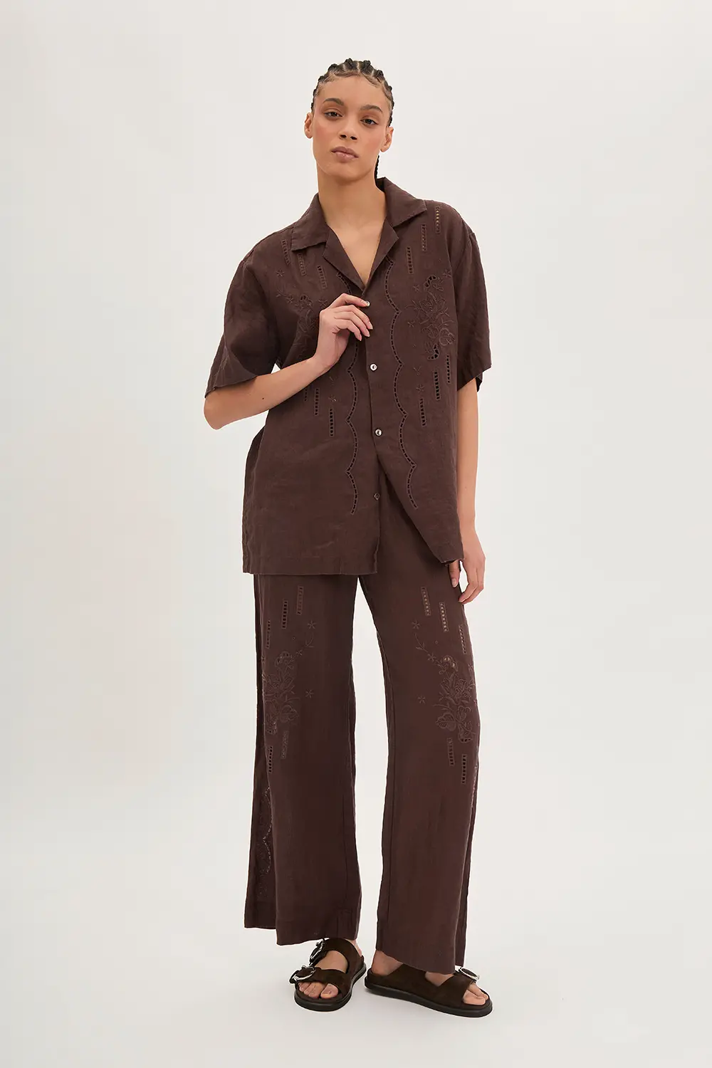 P.A.R.O.S.H. CAMICIA IN LINO RICAMATA Acquista Ora