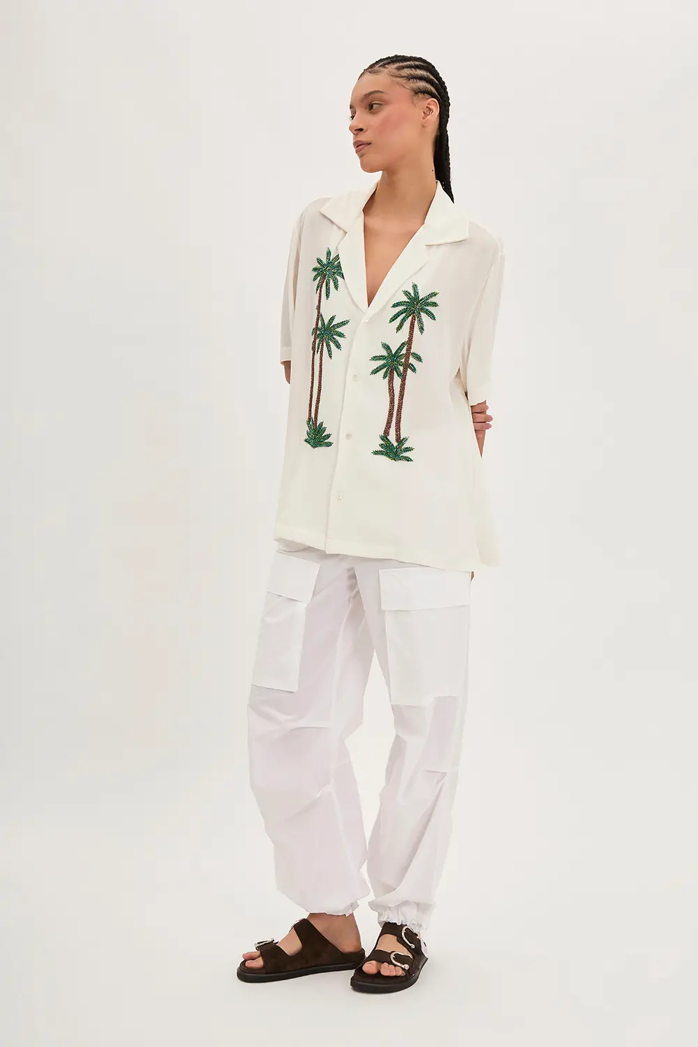 P.A.R.O.S.H. CAMICIA RICAMO PALMA Shopping Online