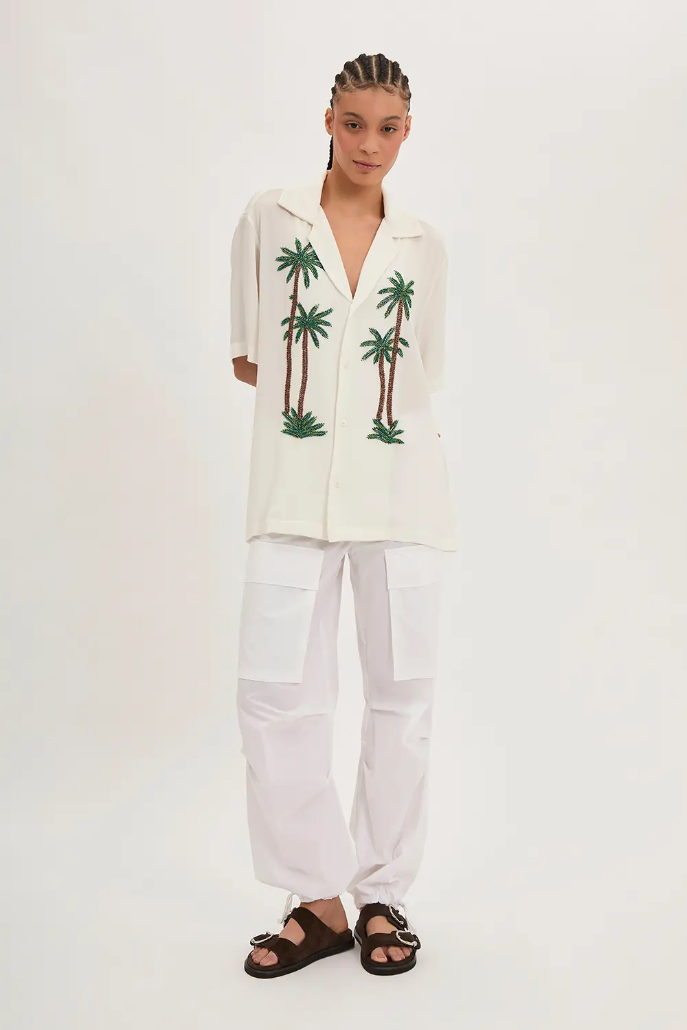 P.A.R.O.S.H. CAMICIA RICAMO PALMA Shopping Online