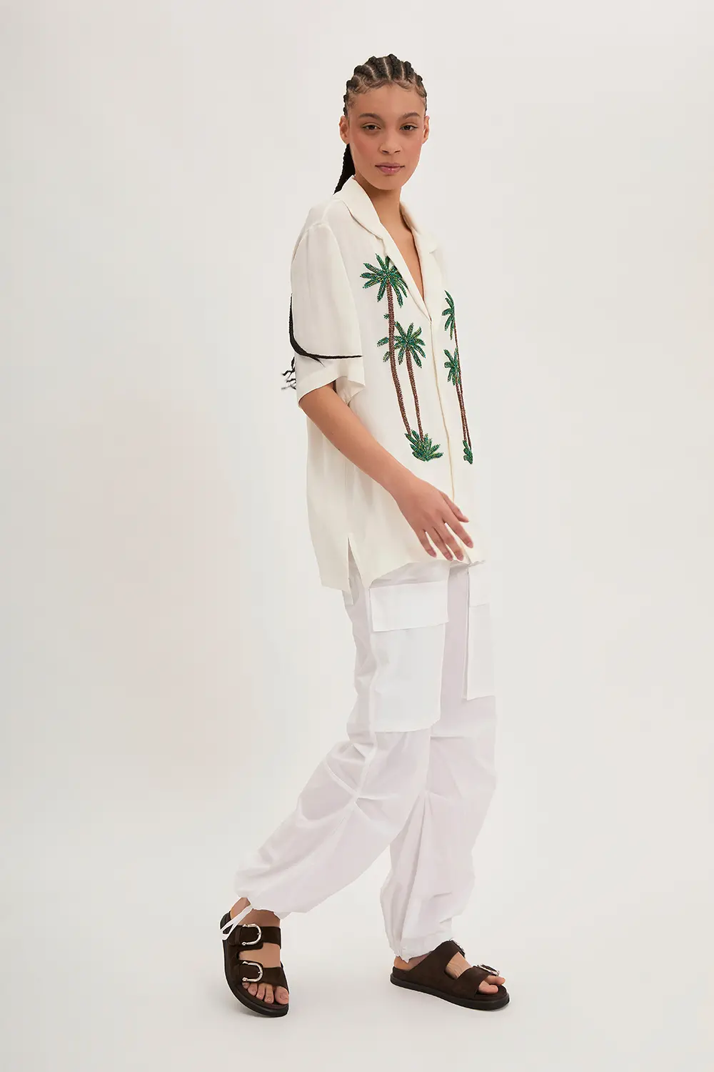 P.A.R.O.S.H. CAMICIA RICAMO PALMA Shopping Online