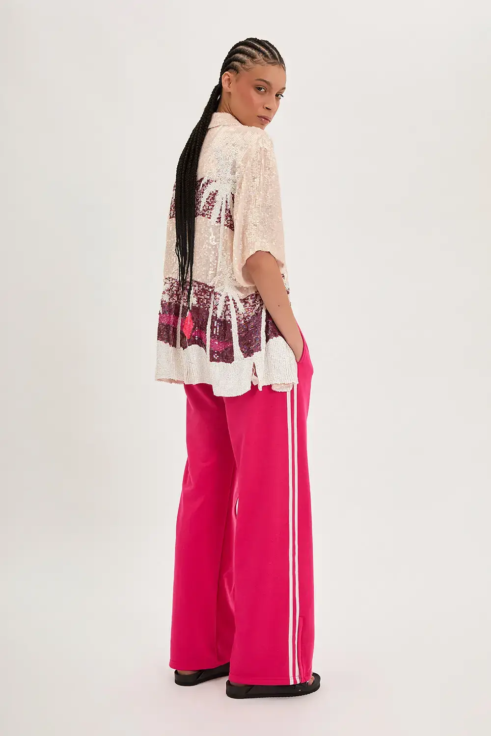 P.A.R.O.S.H. CAMICIA PAILLETTES PALME Prezzo Ridotto