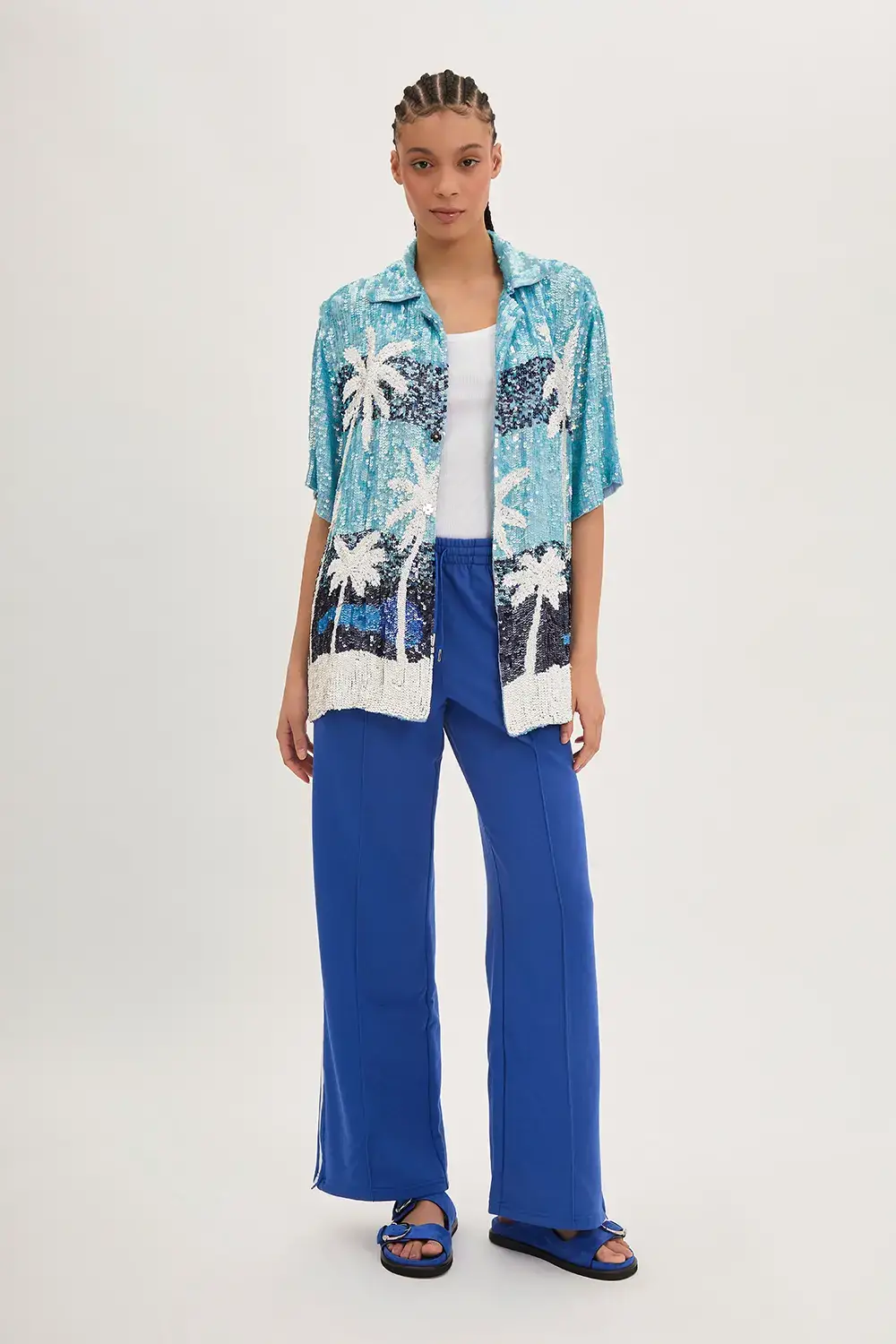 P.A.R.O.S.H. CAMICIA PAILLETTES PALME Sottocosto