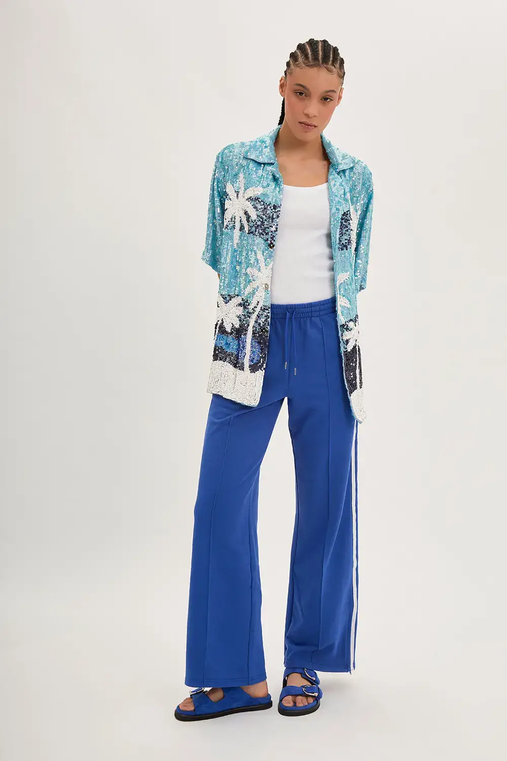 P.A.R.O.S.H. CAMICIA PAILLETTES PALME Sottocosto