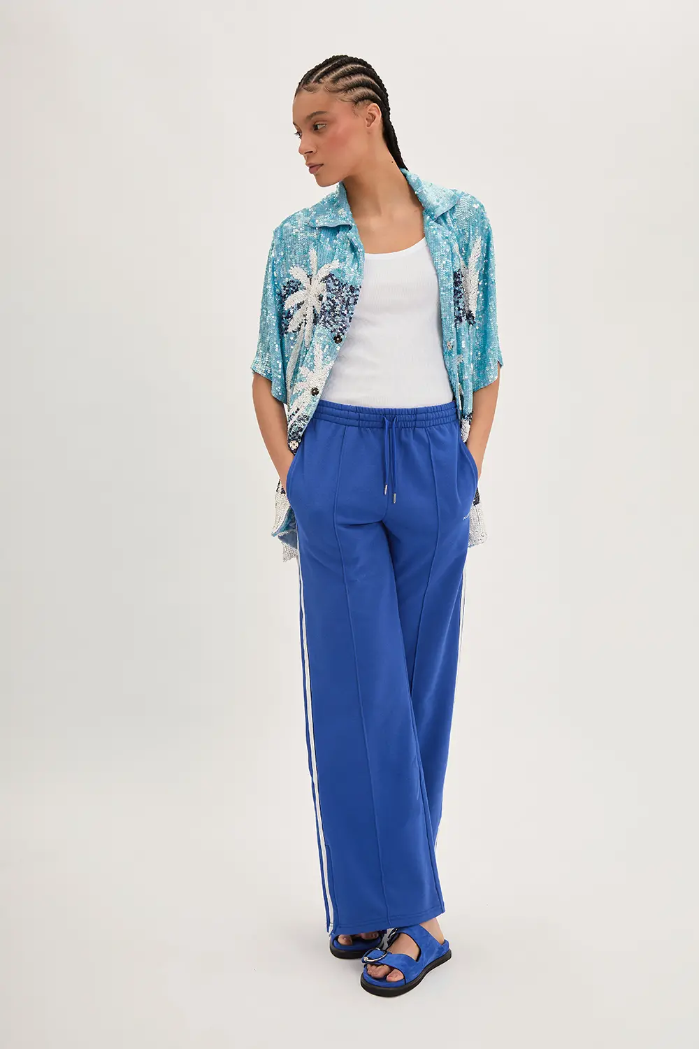P.A.R.O.S.H. CAMICIA PAILLETTES PALME Sottocosto
