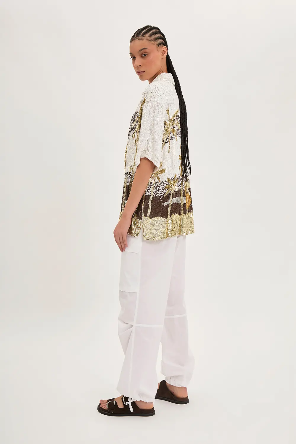 P.A.R.O.S.H. CAMICIA PAILLETTES PALME Convenienza