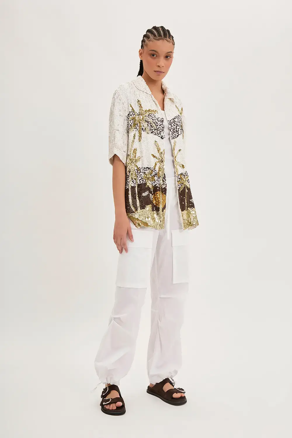 P.A.R.O.S.H. CAMICIA PAILLETTES PALME Convenienza