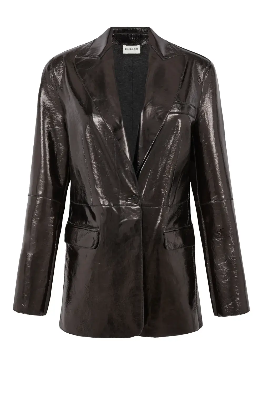 P.A.R.O.S.H. BLAZER PELLE VERNICE Vendita Calda