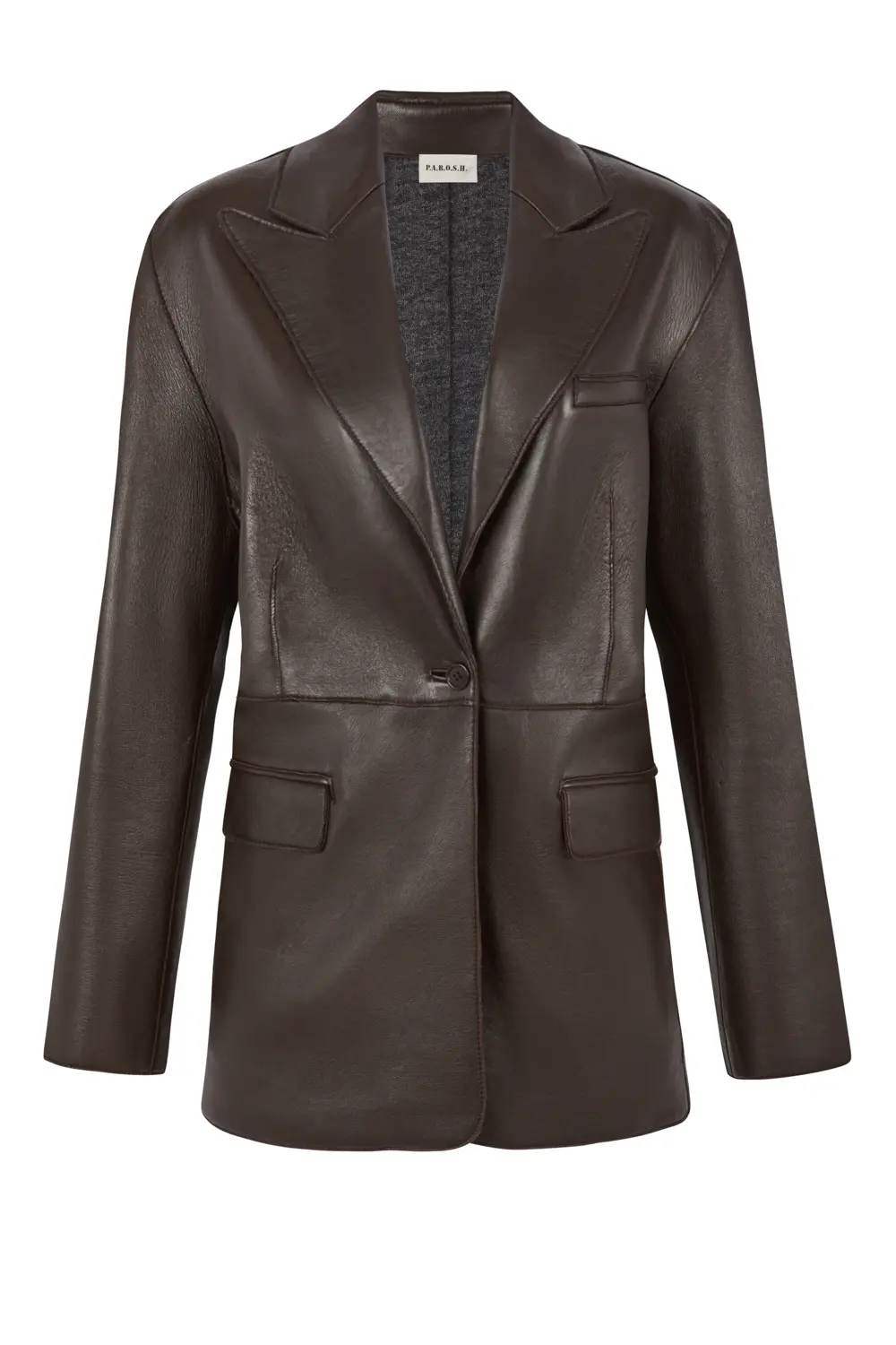 P.A.R.O.S.H. BLAZER IN PELLE Saldi Di Fabbrica