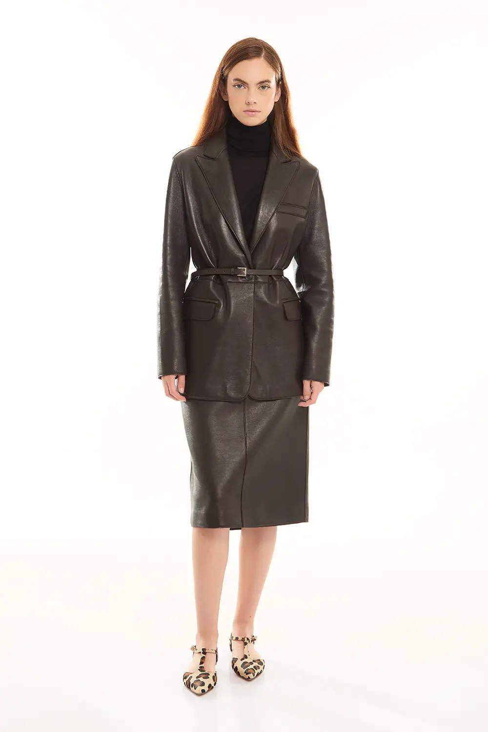 P.A.R.O.S.H. BLAZER IN PELLE Saldi Di Fabbrica