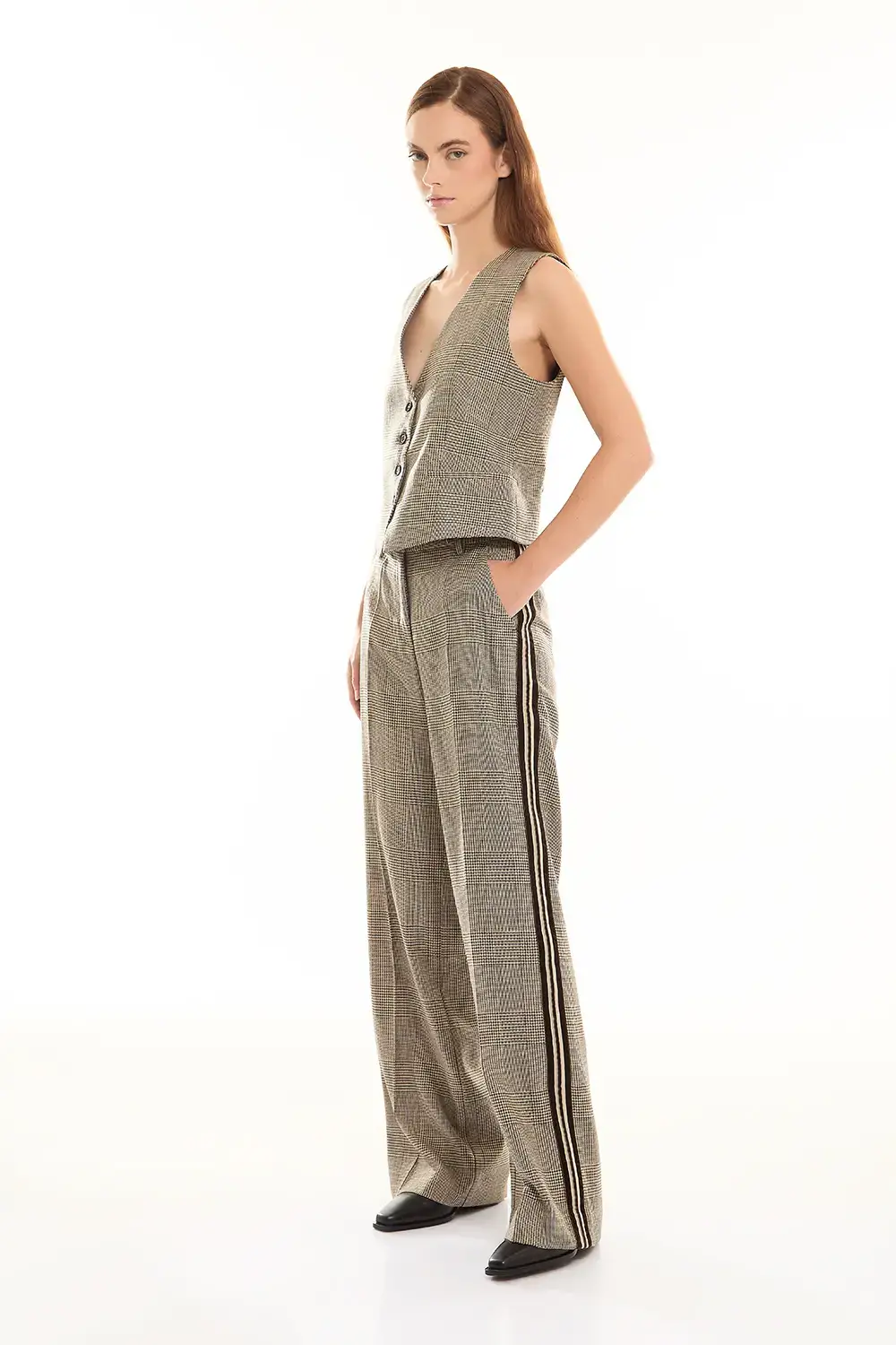 P.A.R.O.S.H. GILET PIED DE POULE Affare Del Giorno