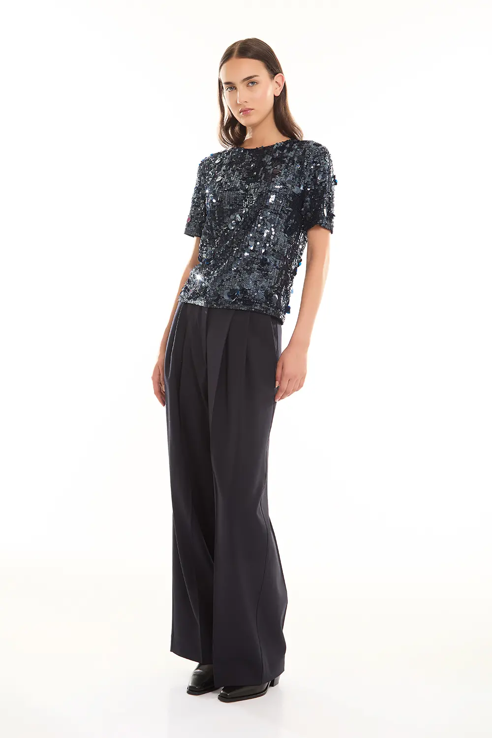 P.A.R.O.S.H. BLUSA FULL PAILLETTES Vendita Economica