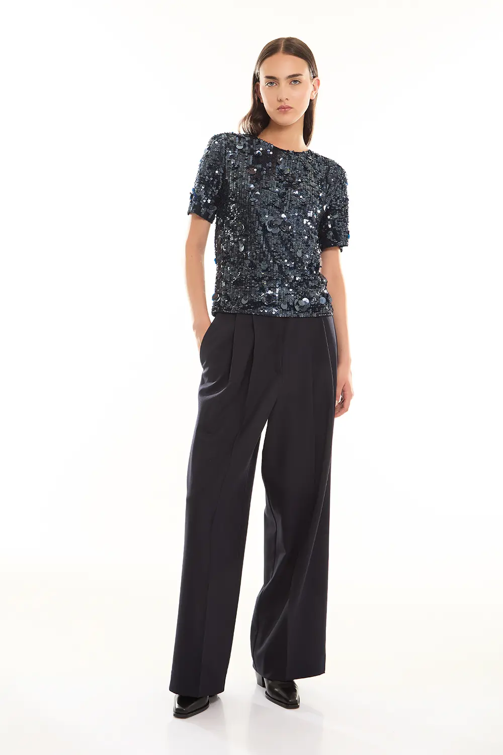 P.A.R.O.S.H. BLUSA FULL PAILLETTES Vendita Economica