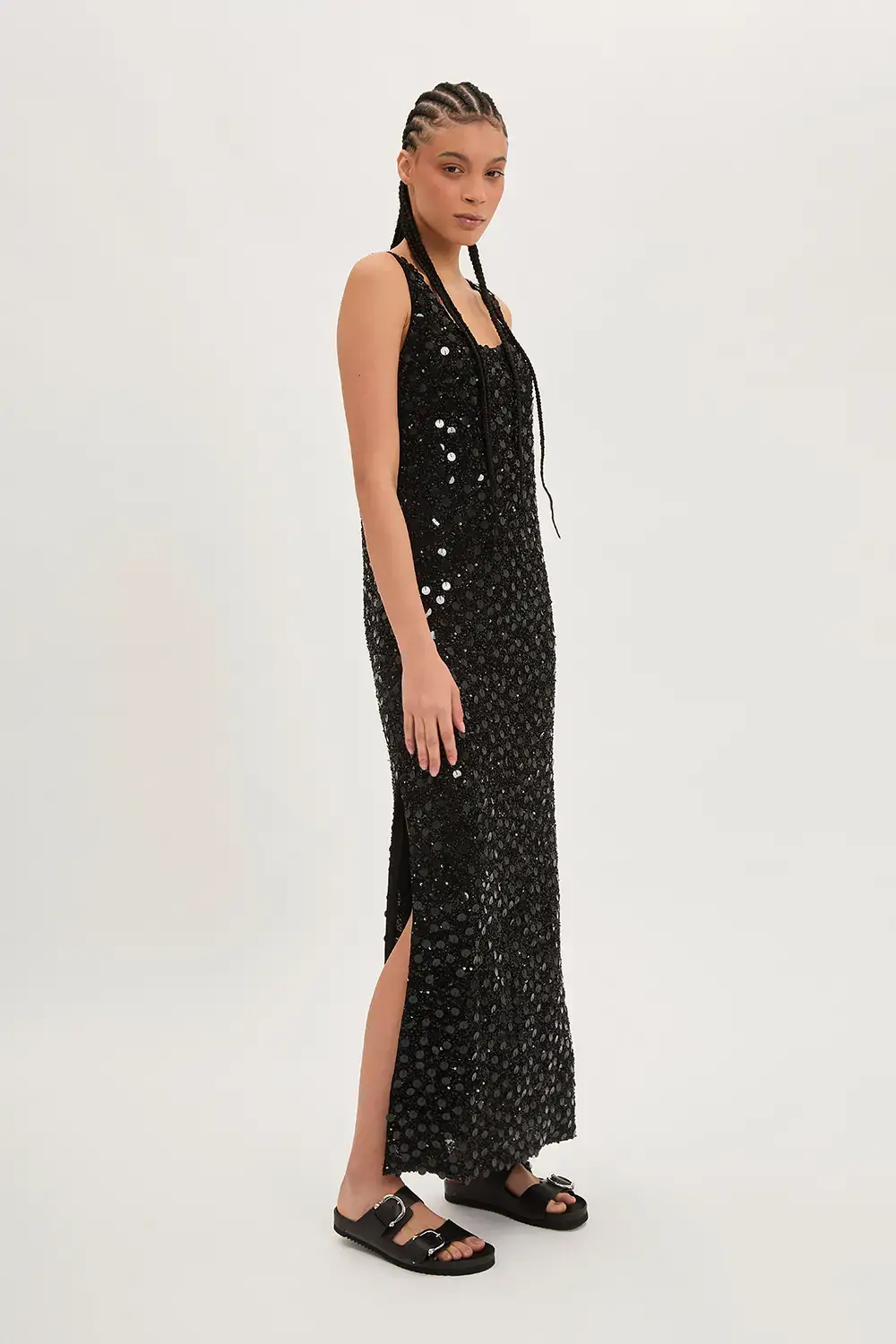 P.A.R.O.S.H. ABITO LUNGO PAILLETTES Vendita Calda