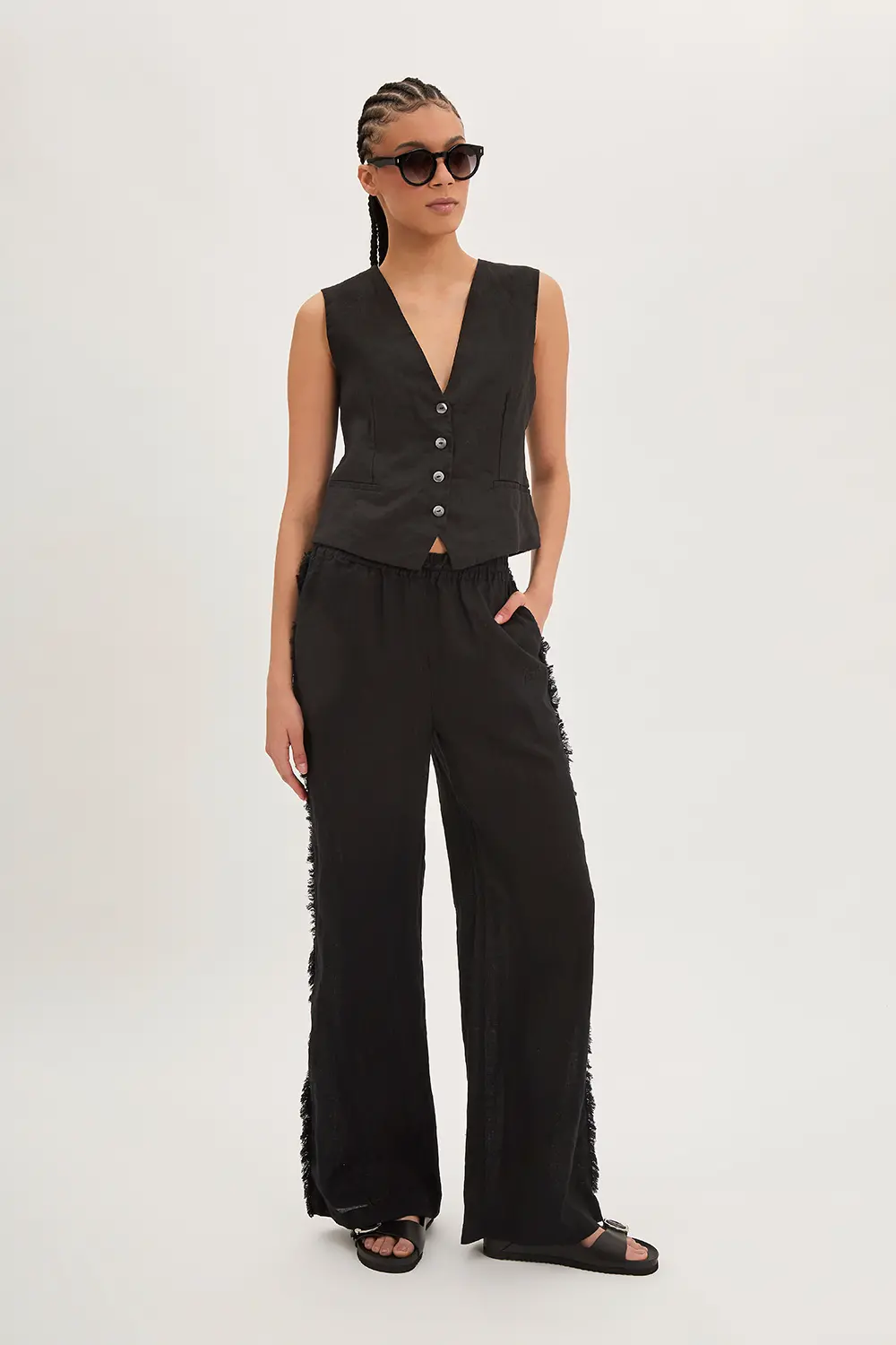 P.A.R.O.S.H. GILET IN LINO Affare Del Giorno