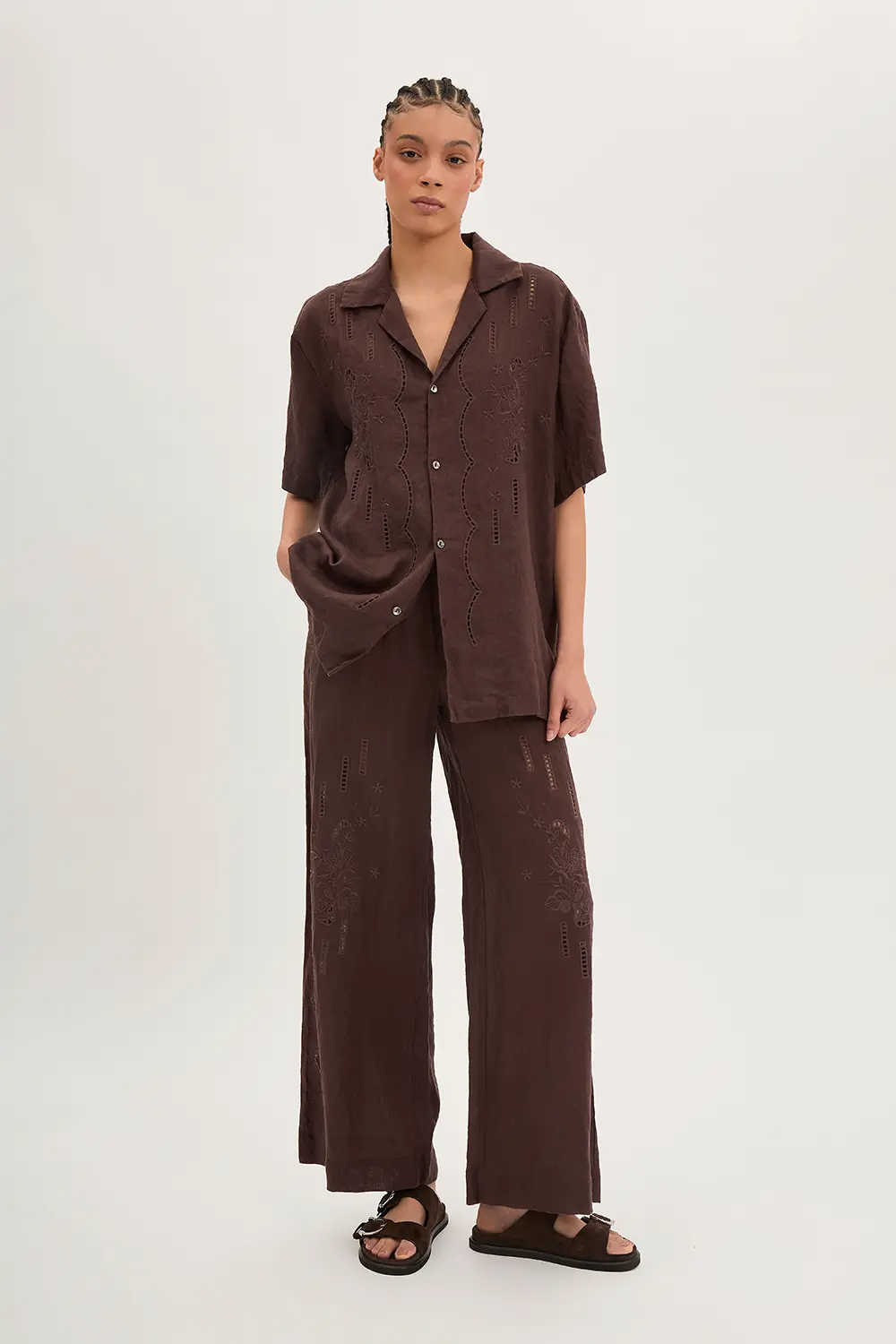 P.A.R.O.S.H. CAMICIA IN LINO RICAMATA Offerte
