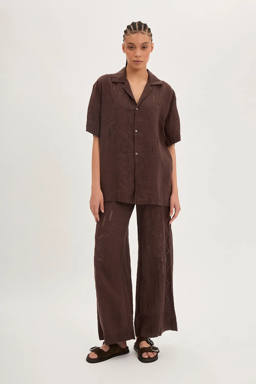 P.A.R.O.S.H. CAMICIA IN LINO RICAMATA Offerte