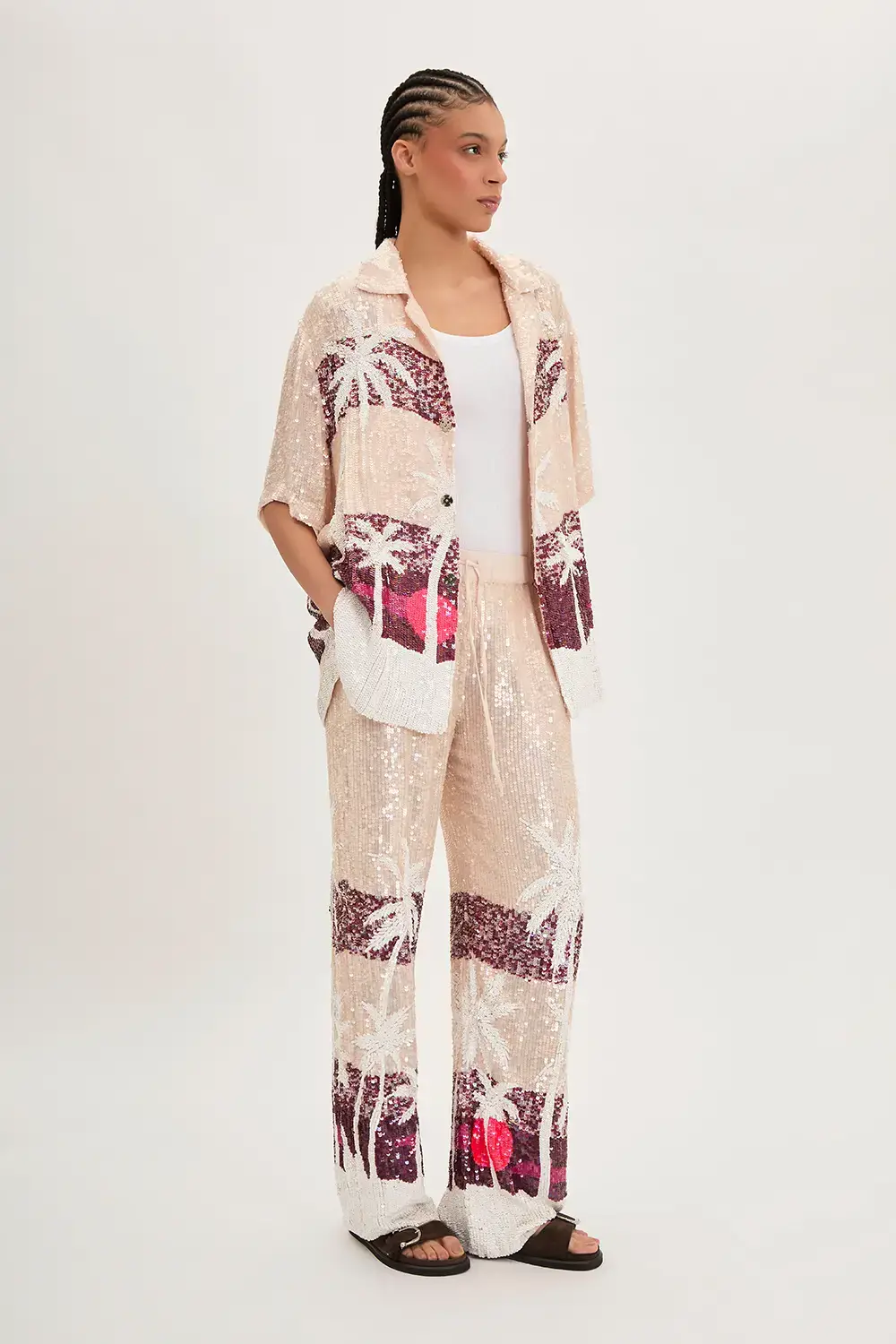 P.A.R.O.S.H. CAMICIA PAILLETTES PALME Vendite Flash