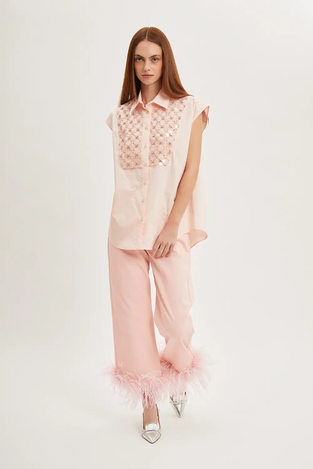P.A.R.O.S.H. PANTALONE CON PIUME Qualità