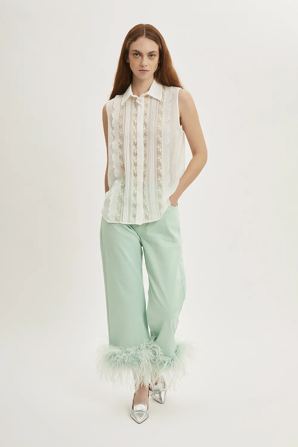 P.A.R.O.S.H. PANTALONE CON PIUME Vendita