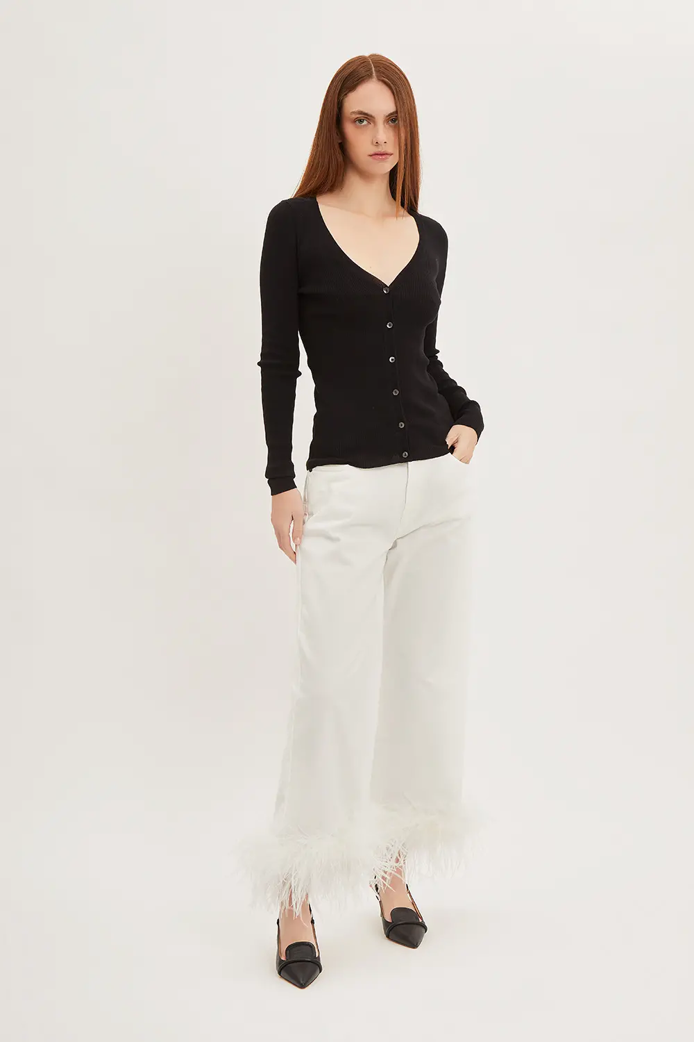 P.A.R.O.S.H. PANTALONE CON PIUME Spedizione Gratuita