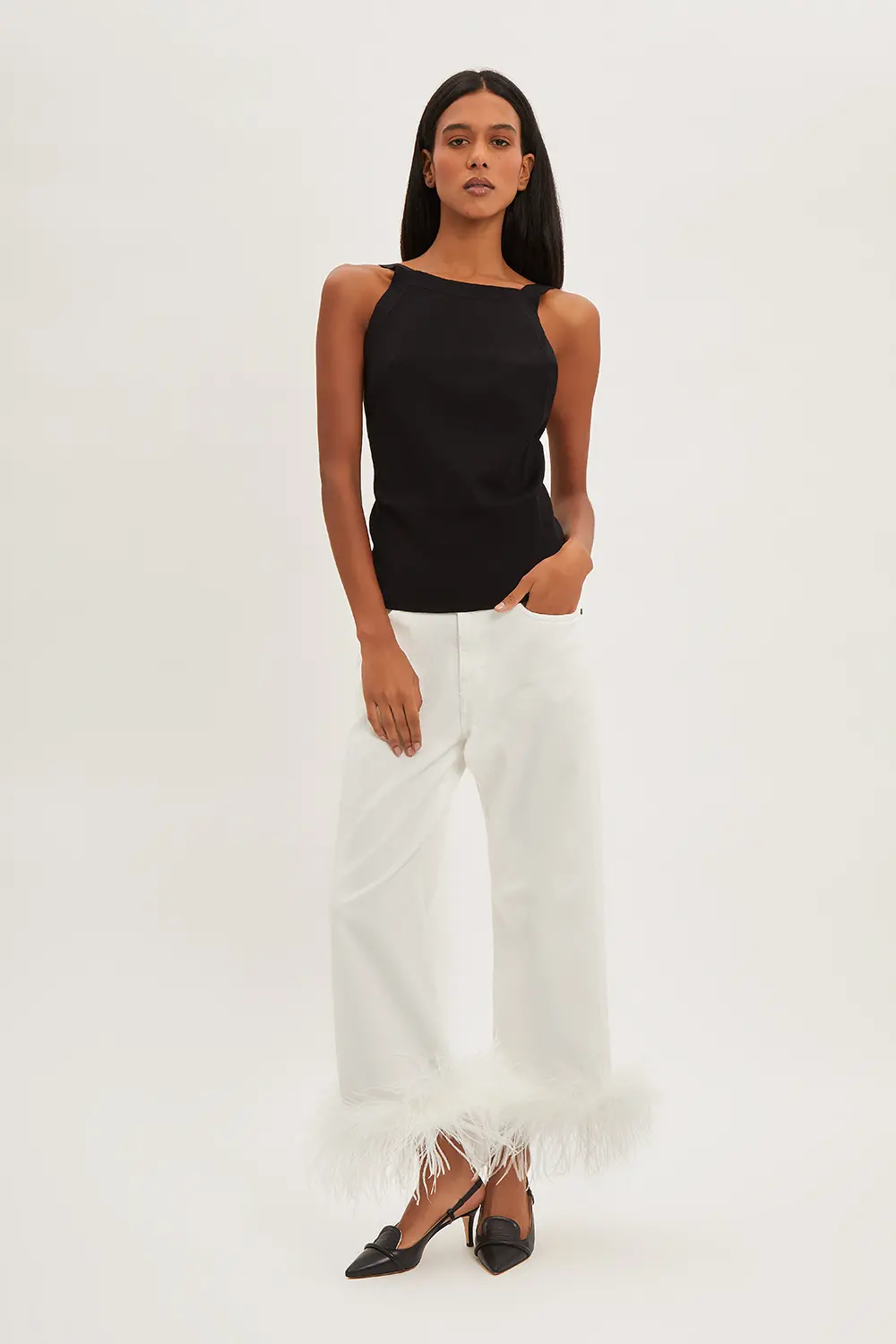 P.A.R.O.S.H. PANTALONE CON PIUME Spedizione Gratuita