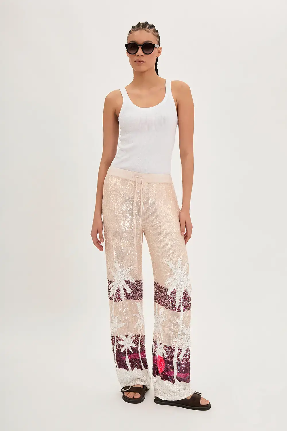 P.A.R.O.S.H. PANTALONE PAILLETTES PALME Affare Del Giorno