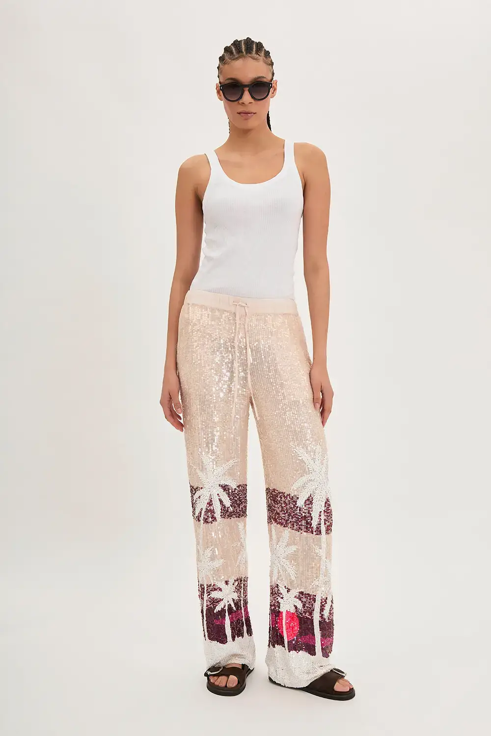 P.A.R.O.S.H. PANTALONE PAILLETTES PALME Affare Del Giorno