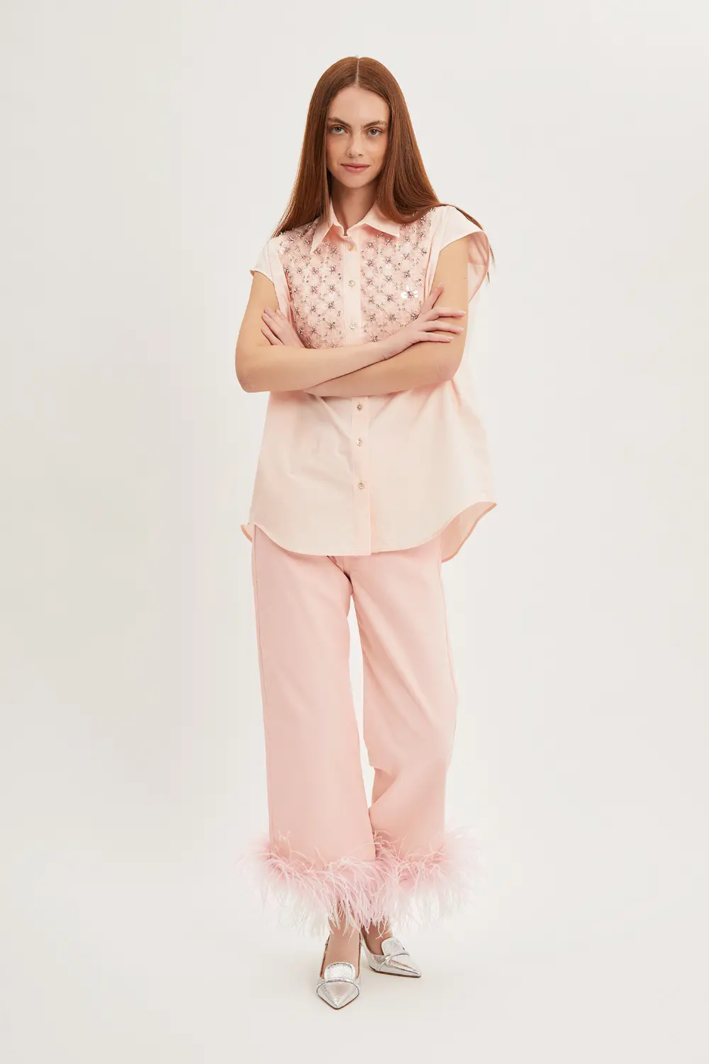 P.A.R.O.S.H. CAMICIA RICAMO PAILLETTES Presa