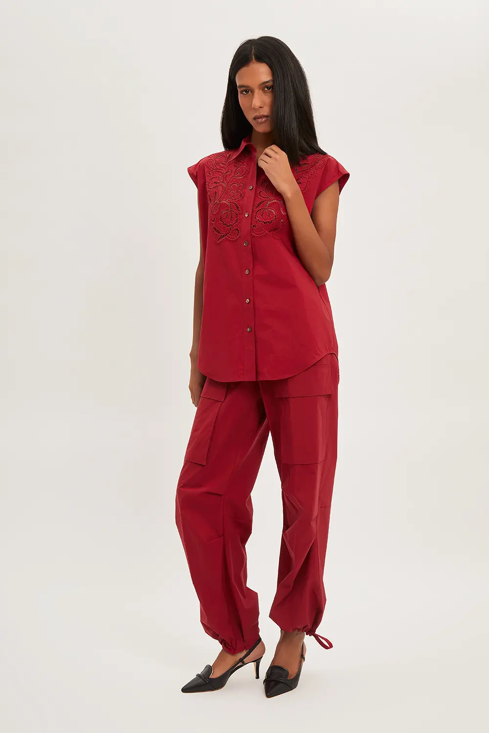 P.A.R.O.S.H. CAMICIA CON RICAMO In Vendita