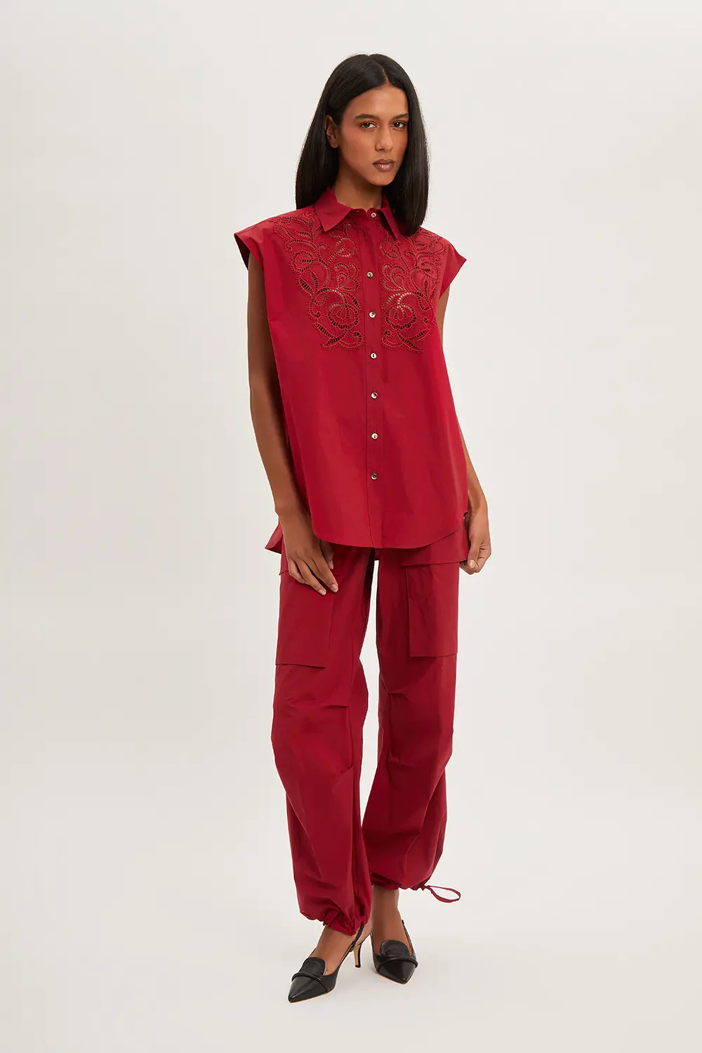 P.A.R.O.S.H. CAMICIA CON RICAMO In Vendita