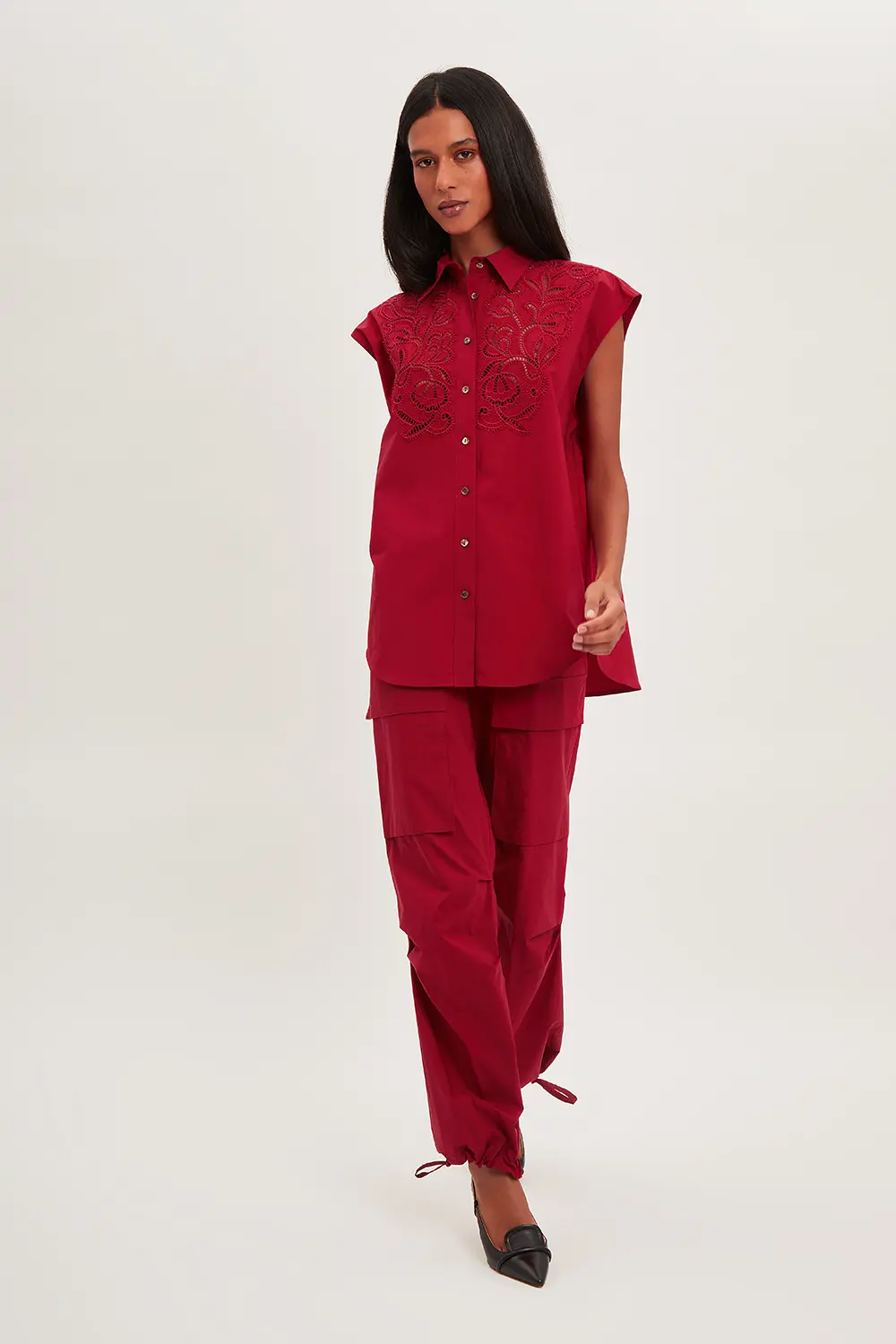 P.A.R.O.S.H. CAMICIA CON RICAMO In Vendita
