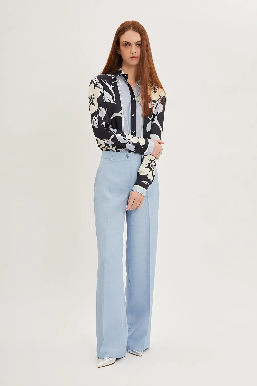 P.A.R.O.S.H. CAMICIA STAMPA FIORI Spedizione gratuita