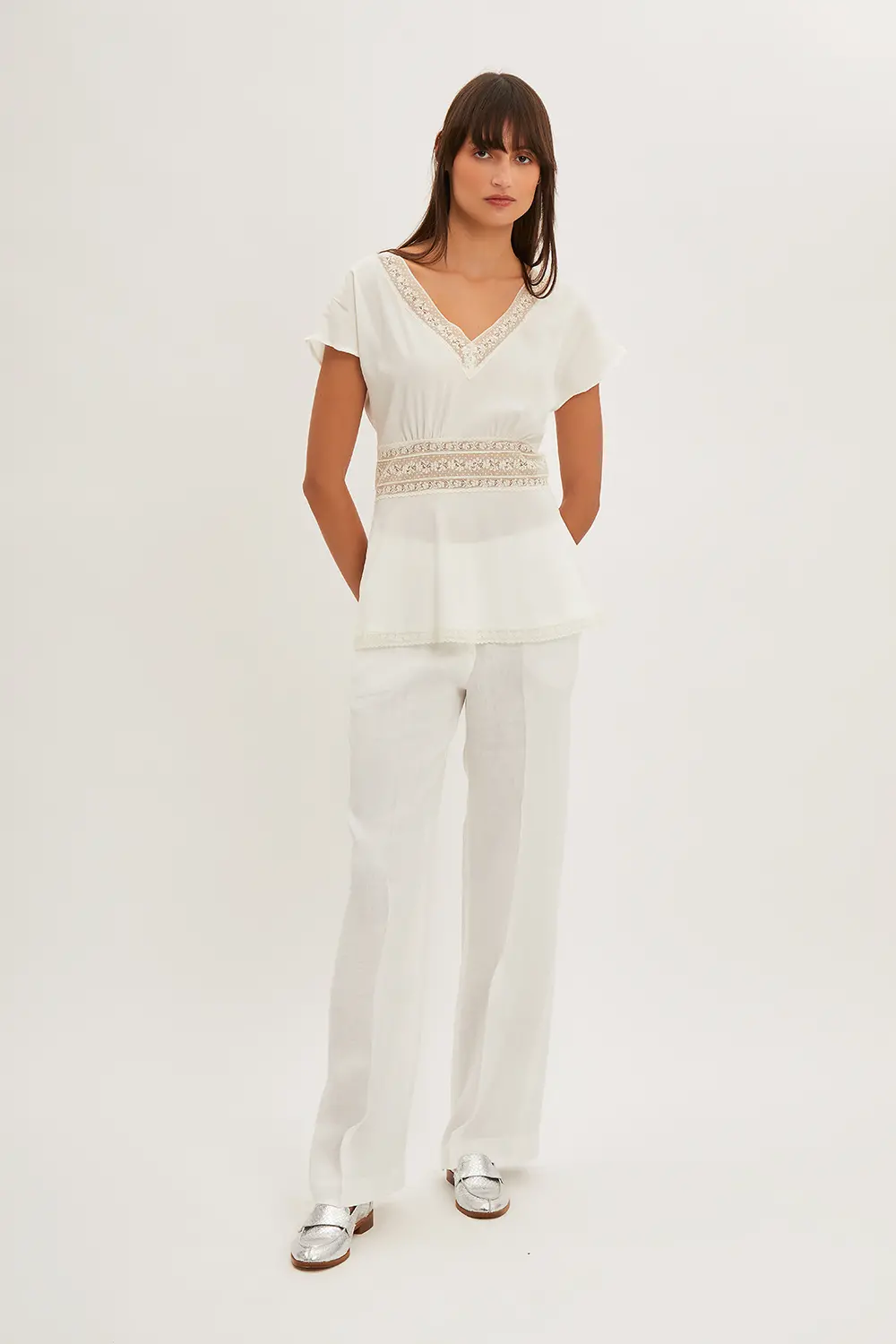 P.A.R.O.S.H. BLUSA CON PIZZO Offerta Giorno del Papà