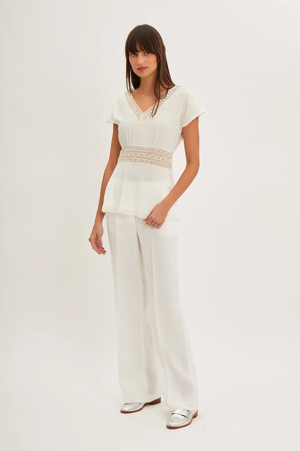 P.A.R.O.S.H. BLUSA CON PIZZO Offerta Giorno del Papà
