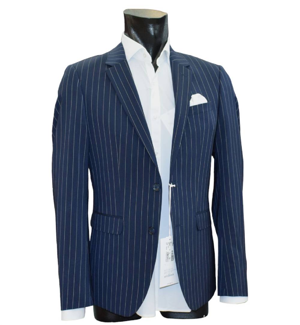 Digel Move Abito blu gessato digel in lana marzotto extra slim fit Vendita Calda