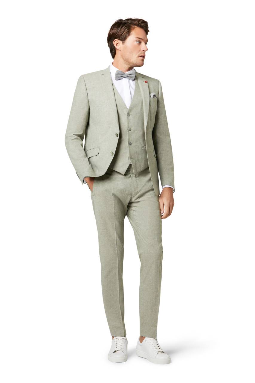 Digel Abito elegante verde chiaro digel slim fit con gilet Vendite Flash