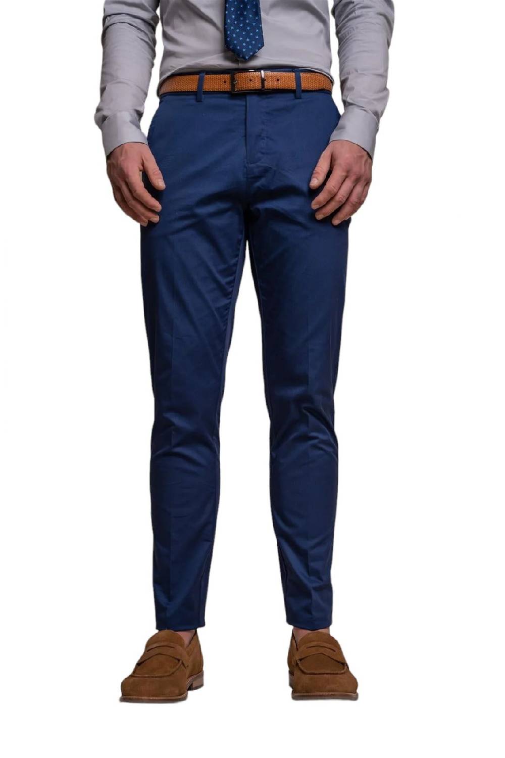 House of Cavani Abito blu elettrico cavani in cotone stretch sfoderato Italia