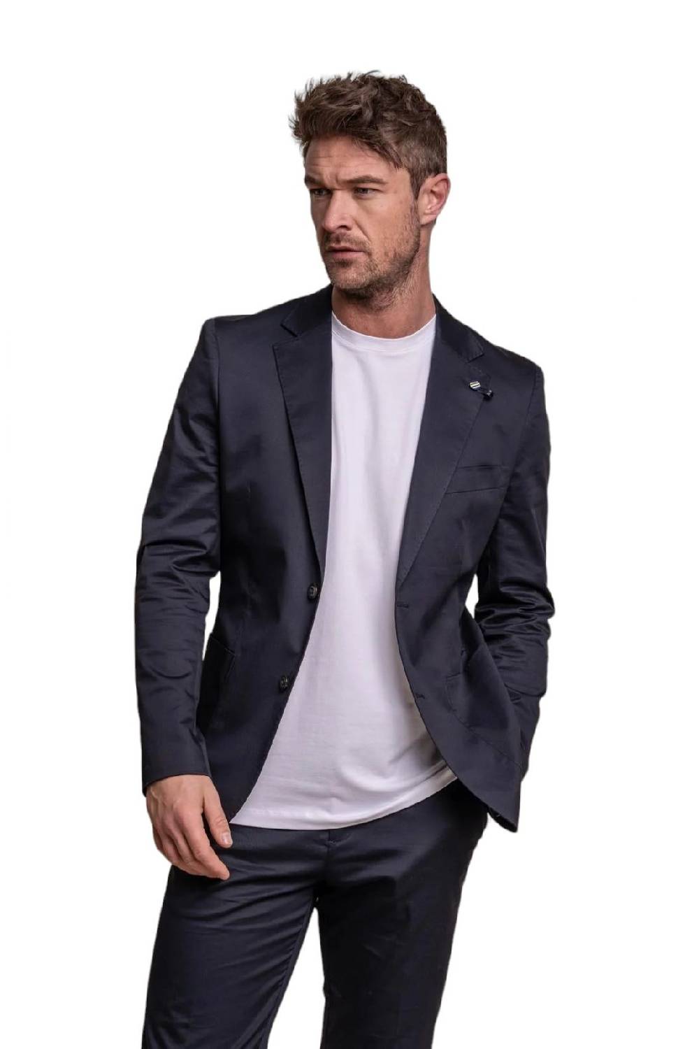 House of Cavani Abito blu navy cavani in cotone stretch sfoderato 2025