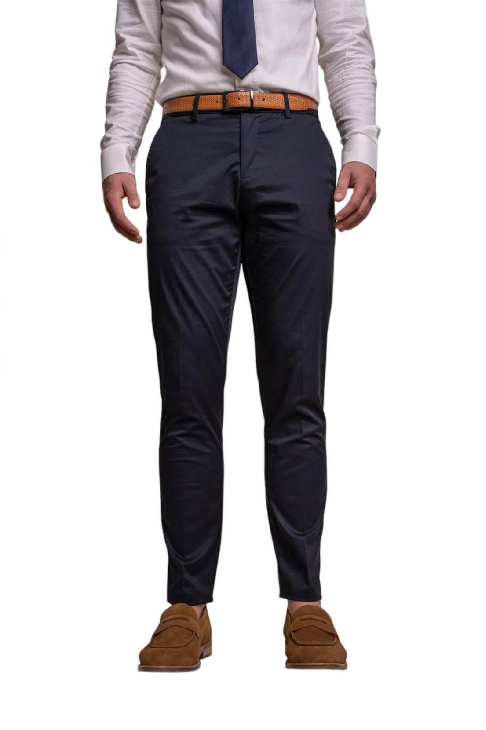 House of Cavani Abito blu navy cavani in cotone stretch sfoderato 2025