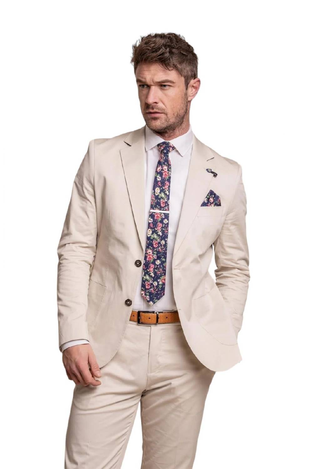 House of Cavani Abito beige cavani in cotone stretch sfoderato In Linea