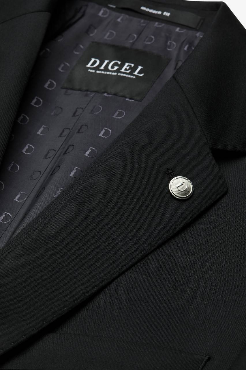 Digel Giacca nera digel drop sei modern fit lana reda super 110's Vendita