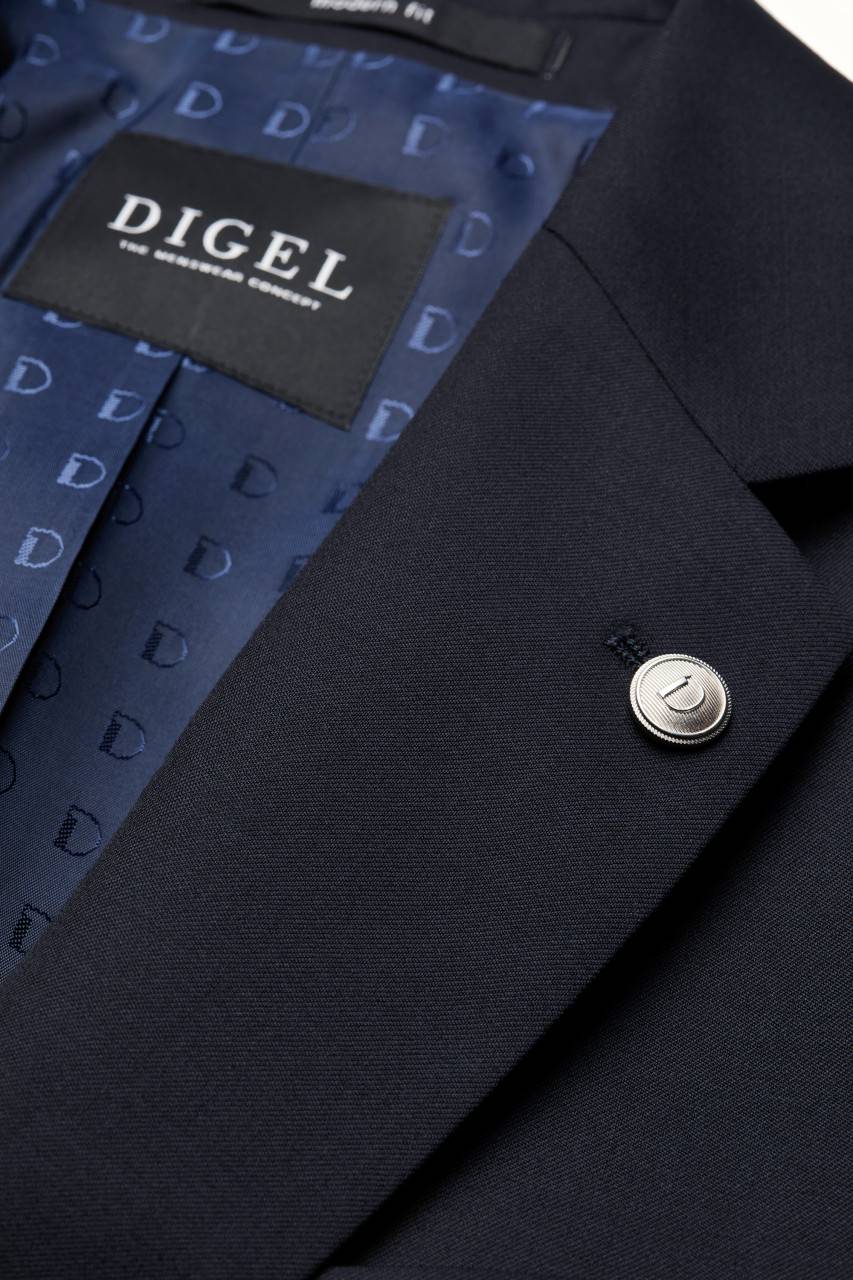 Digel Giacca blu scuro digel drop quattro lana reda super 110's Promozione