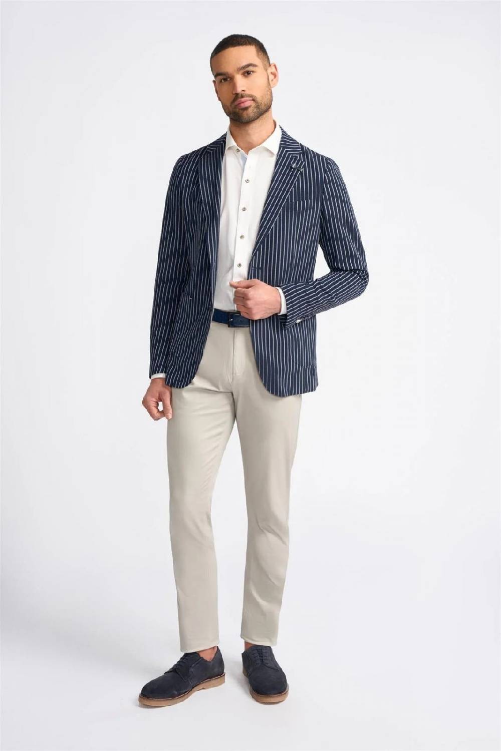 House of Cavani Giacca blazer blu gessata cavani slim fit Pezzi Unici